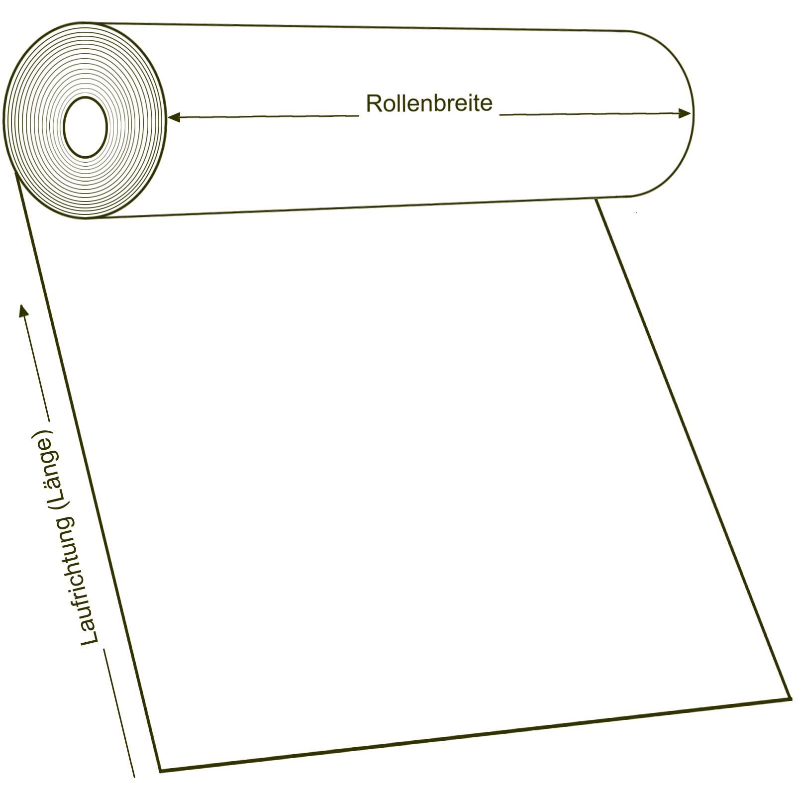 Grafik eines aufgerollten PVC Bodenbelages
