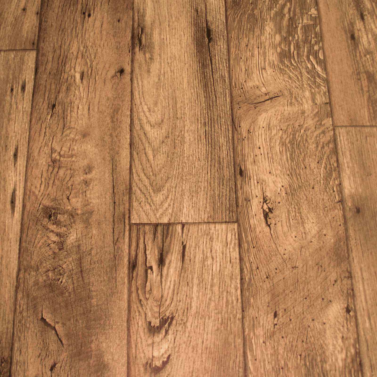 PVC Bodenbelag Holz Rustikal Dunkel - Länge 30 Meter